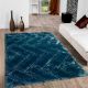 Modern Blue Geometric Living Mat